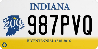 IN license plate 987PVQ
