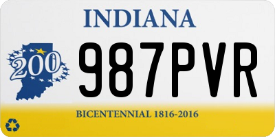 IN license plate 987PVR