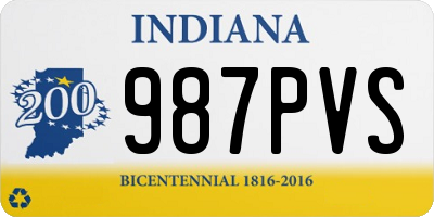 IN license plate 987PVS