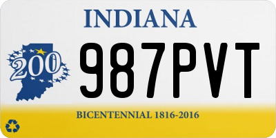 IN license plate 987PVT