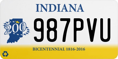 IN license plate 987PVU