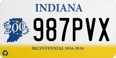 IN license plate 987PVX