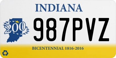 IN license plate 987PVZ