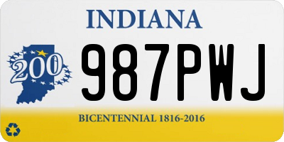 IN license plate 987PWJ