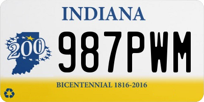 IN license plate 987PWM