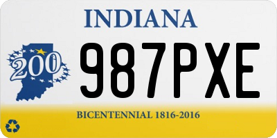 IN license plate 987PXE