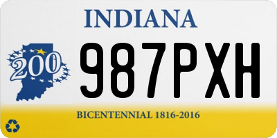 IN license plate 987PXH