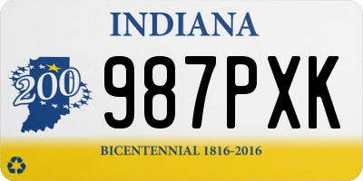 IN license plate 987PXK