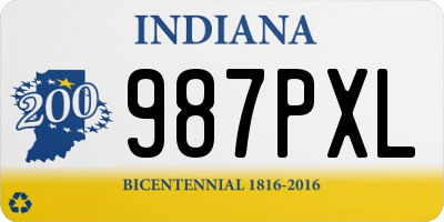 IN license plate 987PXL