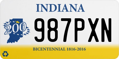 IN license plate 987PXN