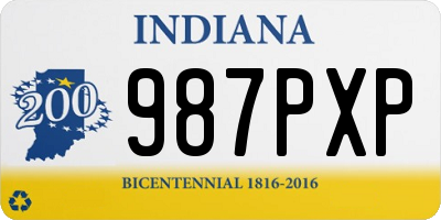 IN license plate 987PXP