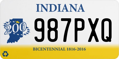 IN license plate 987PXQ