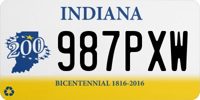 IN license plate 987PXW