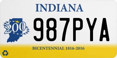 IN license plate 987PYA