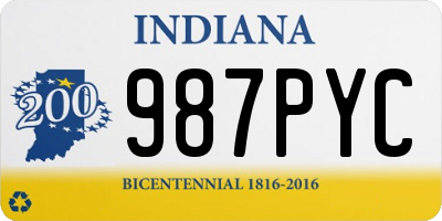 IN license plate 987PYC