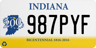 IN license plate 987PYF