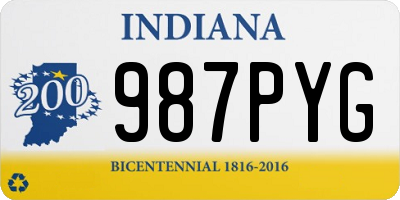 IN license plate 987PYG