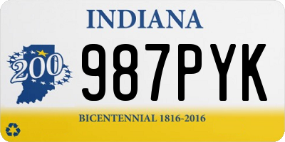 IN license plate 987PYK