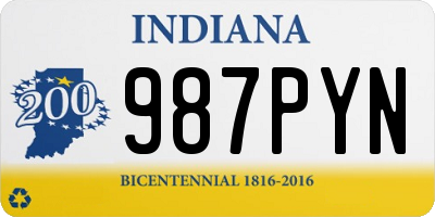 IN license plate 987PYN