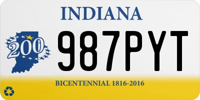 IN license plate 987PYT