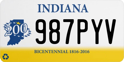 IN license plate 987PYV