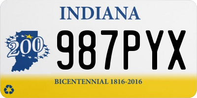 IN license plate 987PYX