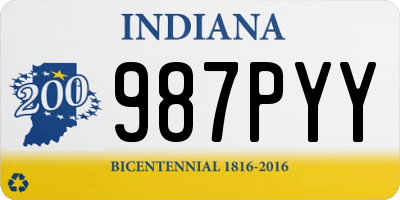 IN license plate 987PYY