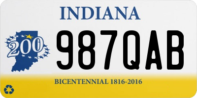 IN license plate 987QAB