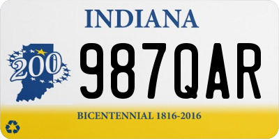 IN license plate 987QAR