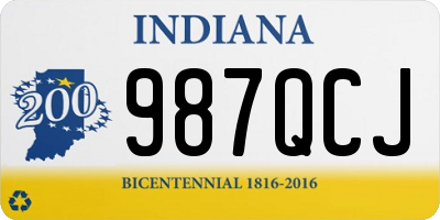 IN license plate 987QCJ