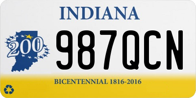 IN license plate 987QCN