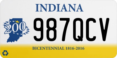 IN license plate 987QCV