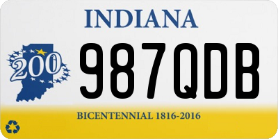 IN license plate 987QDB