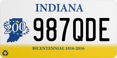 IN license plate 987QDE