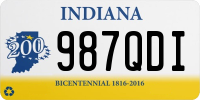 IN license plate 987QDI