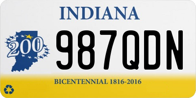 IN license plate 987QDN