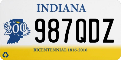 IN license plate 987QDZ