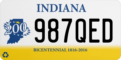 IN license plate 987QED