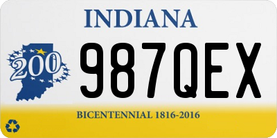 IN license plate 987QEX