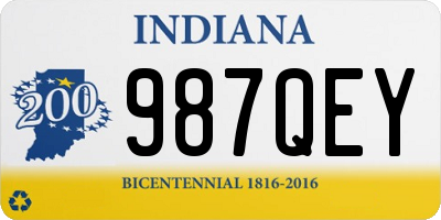 IN license plate 987QEY