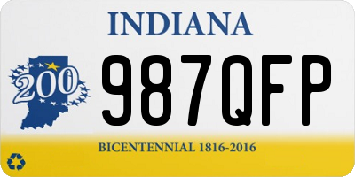 IN license plate 987QFP