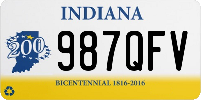 IN license plate 987QFV