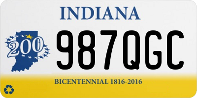 IN license plate 987QGC