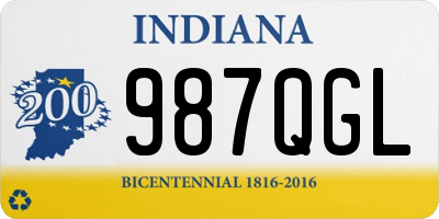 IN license plate 987QGL