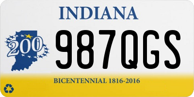 IN license plate 987QGS