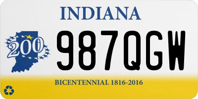 IN license plate 987QGW