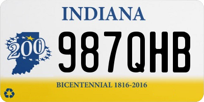 IN license plate 987QHB