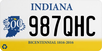 IN license plate 987QHC