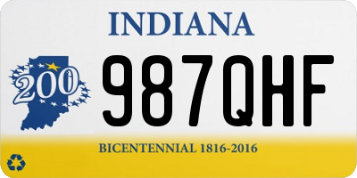 IN license plate 987QHF