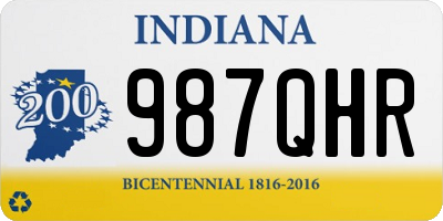 IN license plate 987QHR